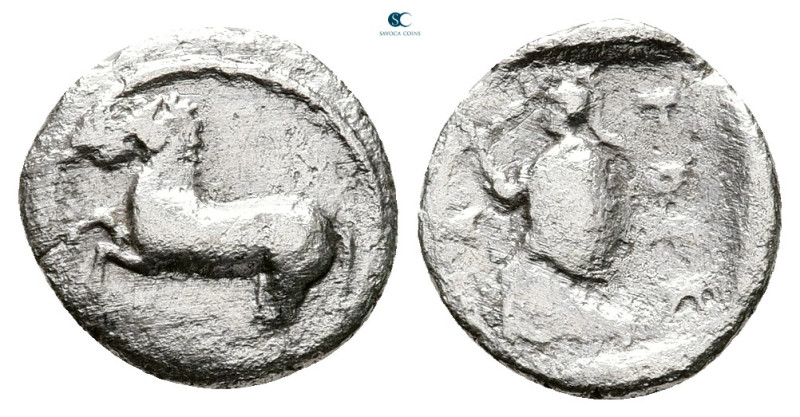 Thessaly. Perrhaebi circa 450-400 BC. 
Obol AR

11 mm, 0,63 g



Fine