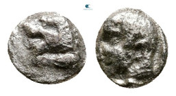 Caria. Knidos circa 411-405 BC. Tetartemorion AR