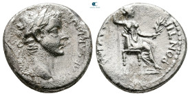 Tiberius AD 14-37. "Tribute Penny" type. Lugdunum. Denarius AR