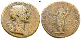 Trajan AD 98-117. Rome. Sestertius Æ