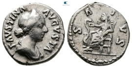 Faustina II AD 147-175. Rome. Denarius AR