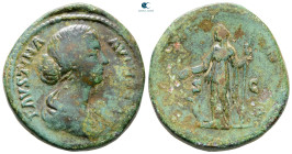 Faustina II AD 147-175. Rome. Sestertius Æ