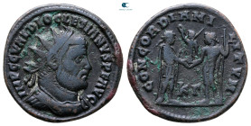 Diocletian AD 284-305. Cyzicus. Radiatus Æ