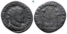 Galerius Maximianus, as Caesar AD 293-305. Cyzicus. Radiatus Æ