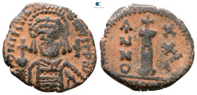 Justinian I AD 527-565. Theoupolis (Antioch). Decanummium Æ