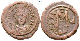 Maurice Tiberius AD 582-602. Constantinople. Follis or 40 Nummi Æ