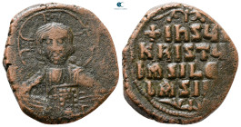 Attributed to Basil II and Constantine VIII AD 976-1028. Constantinople. Anonymous Follis Æ