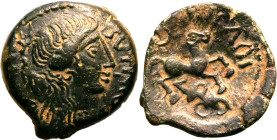 Celtic: Northeast Gaul, Veliocassi 50-30 BC Æ AE17 Very Fine