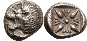 Ancient Greece: Ionia, Miletos circa 520-450 BC AR Diobol About Extremely Fine; minor roughness, otherwise a tremendous example