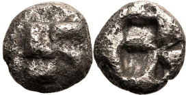 Ancient Greece: Ionia, Uncertain Mint circa 625-600 BC AR 1/12 Stater or Diobol Very Fine