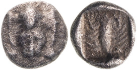 Ancient Greece: Karia, Mylasa(?) circa 450-400 BC AR Obol About Very Fine; porous metal