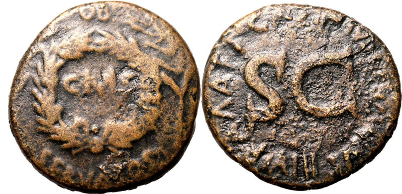 ROMAN EMPIRE. Augustus. 
Bronze sestertius, 16 BC. Rome. 
C. Cassius Celer, mo...