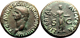 Roman Empire Claudius AD 41-50 Æ As Very Fine