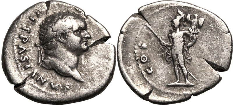 ROMAN EMPIRE. Vespasian. 
Silver denarius, AD 77-78. Rome. 
Obv: IMP CAESAR VE...