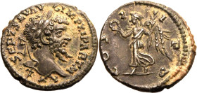 Roman Empire Septimius Severus AD 198-202 AR Denarius Good Very Fine; attractively toned