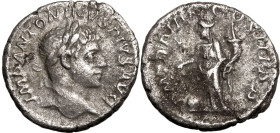 Roman Empire Elagabalus AD 220-222 AR Denarius Near Extremely Fine