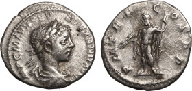 Roman Empire Severus Alexander AD 222 AR Denarius Good very fine