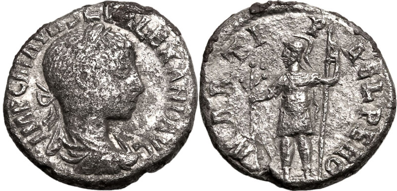 ROMAN EMPIRE. Severus Alexander. 
Silver denarius, AD 222-228. Rome. 
Obv: IMP...