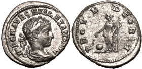 Roman Empire Severus Alexander AD 222-235 AR Denarius Good Very Fine