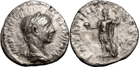 Roman Empire Severus Alexander AD 224 AR Denarius Very fine; worn dies
