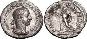 Roman Empire Severus Alexander AD 227 AR Denarius About extremely fine