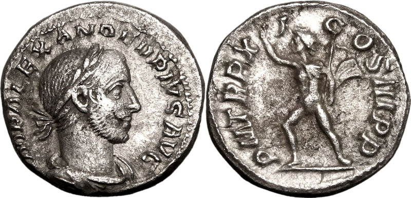 ROMAN EMPIRE. Severus Alexander. 
Silver denarius, AD 232. Rome. 
Obv: IMP ALE...