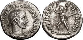 Roman Empire Severus Alexander AD 232 AR Denarius About Near Extremely Fine