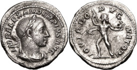 Roman Empire Severus Alexander AD 232 AR Denarius Good extremely fine; detailed and crisp, a lovely specimen