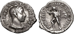Roman Empire Severus Alexander AD 235 AR Denarius Near Extremely Fine