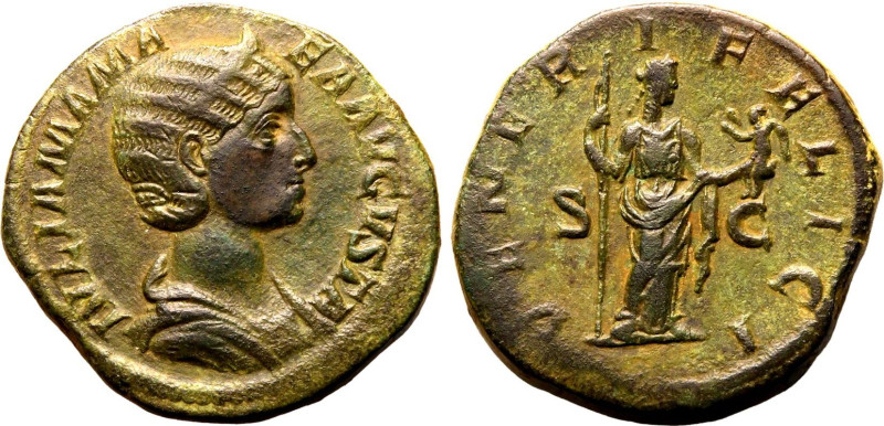 ROMAN EMPIRE. Julia Mamaea (mother of Severus Alexander). 
Bronze sestertius, A...
