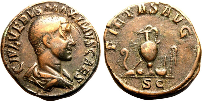 ROMAN EMPIRE. Maximus (Caesar). 
Bronze sestertius, AD 235-236. Rome. 
Obv: C ...