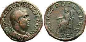 Roman Empire Balbinus AD 238 Æ Sestertius Very Fine; clear portrait