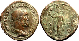 Roman Empire Pupienus AD 238 Æ Sestertius Very Fine