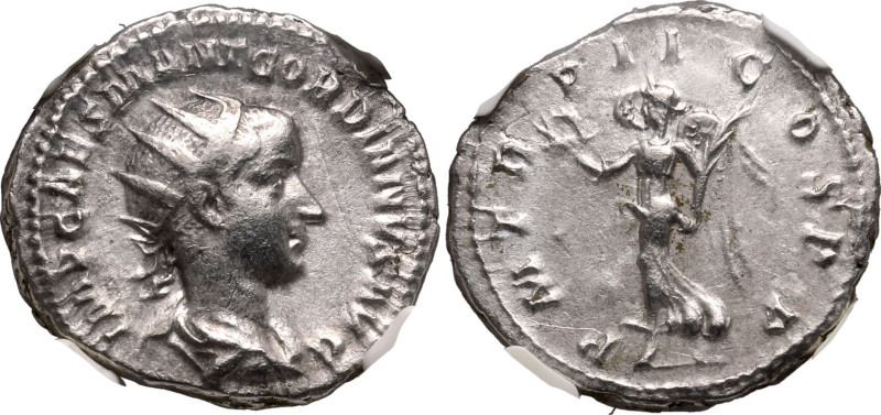 ROMAN EMPIRE. Gordian III. 
Silver antoninianus, AD 239. Rome. 
Obv: IMP CAES ...