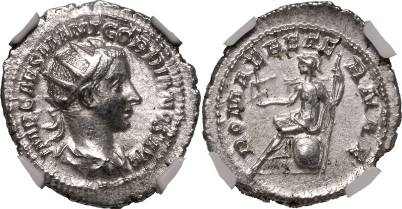 ROMAN EMPIRE. Gordian III. 
Silver antoninianus, AD 240. Rome. 
Obv: IMP CAES ...