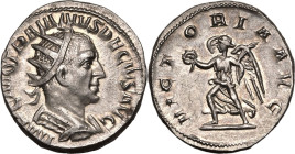 Roman Empire Trajan Decius AD 249-251 AR Antoninianus About Extremely Fine; underlying lustre with golden highlights