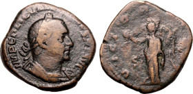 Roman Empire Valerian I AD 253 Æ Sestertius Good Fine