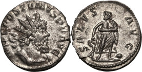 Roman Empire Postumus AD 260-269 BI Antoninianus About Good Very Fine; struck from worn dies, minor flan crack