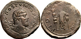 Roman Empire Postumus AD 261 Æ Sestertius Good Very Fine; areas of weak strike, otherwise impressive for the issue