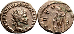 Roman Empire Quintillus AD 270 BI Antoninianus Good Very Fine
