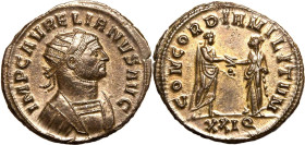 Roman Empire Aurelian AD 274-275 BI Antoninianus About Extremely Fine; much silvering