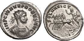 Roman Empire Probus AD 279 BI Antoninianus About Extremely Fine; flan crack, an attractive and detailed example