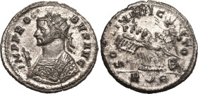 Roman Empire Probus AD 279 BI Antoninianus Good Very Fine; flan crack, much silvering