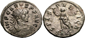 Roman Empire Carus AD 282-283 BI Antoninianus About Good Extremely Fine, well-centred, much silvering remaining