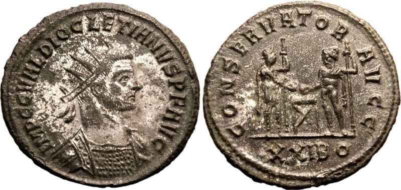 ROMAN EMPIRE. Diocletian. 
Billon antoninianus, AD 289-290. Siscia. 
Obv: IMP ...
