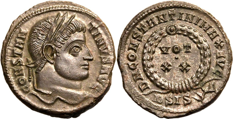 ROMAN EMPIRE. Constantine I 'the Great'. 
Billon nummus, AD 321-324. Siscia. 
...
