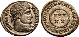 Roman Empire Constantine I 'the Great' AD 324 BI Nummus About Extremely Fine