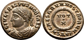 Roman Empire Crispus (Caesar) AD 324 BI Nummus About Extremely Fine; well-centred, much silvering remaining