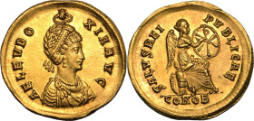 Roman Empire Aelia Eudoxia (wife of Arcadius) AD 402-403 AV Solidus Mint State; lustrous, well-centred and boasting remarkable detail and