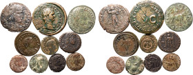 Roman Empire Various Emperors 1st-4th centuries AD BI/Æ 10 x BI/AE Denominations About Very Fine - Good Very Fine